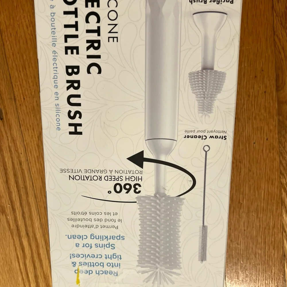 White Electric Bottle Brush